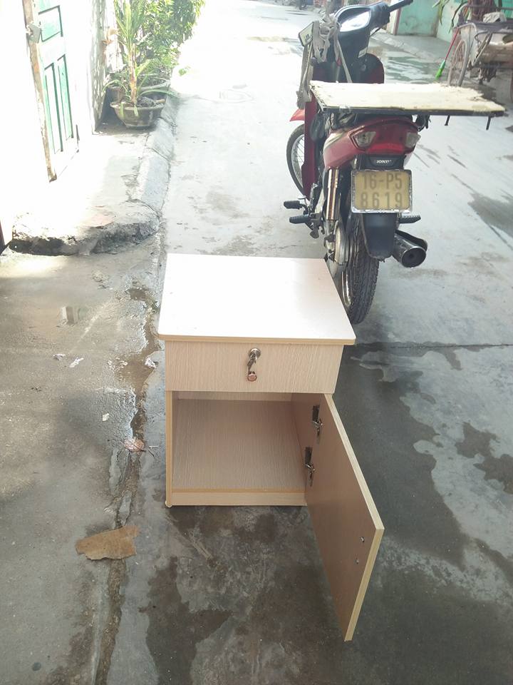Tủ Đầu Giuờng Gỗ Công Nghiệp 1 Cánh 1 Ngăn Kéo Hải Phòng.